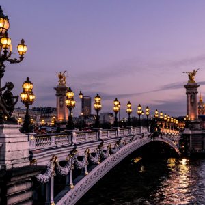 Paris bridge by night Learn french